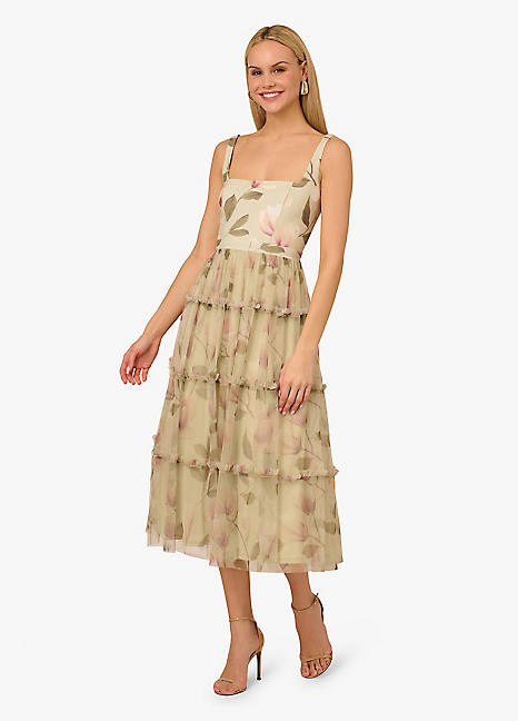 【海外限定】AdriannaPapell ☆ドレスAdrianna by Crochet Sheat Adrianna by Adrianna Papell Women's Crochet Midi Sheath