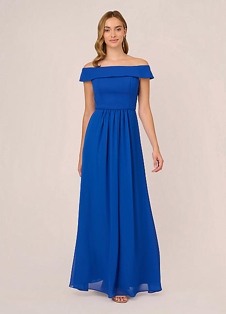 Adrianna Papell Crepe Chiffon Gown