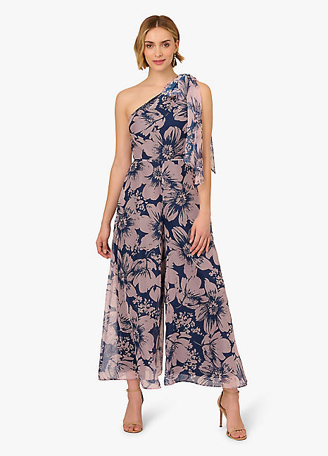 Adrianna Papell Floral Organza Jumpsuit