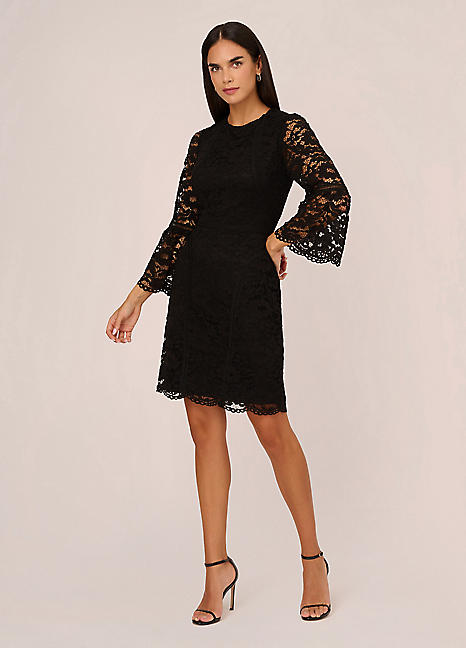 Adrianna Papell Lace Short Dress Kaleidoscope