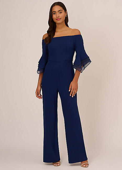 Adrianna Papell Organza Crepe Jumpsuit