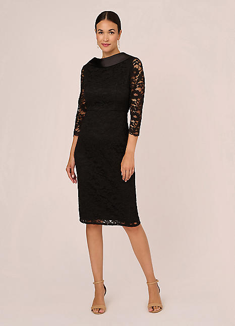 Adrianna Papell Roll Neck Sheath Dress Kaleidoscope