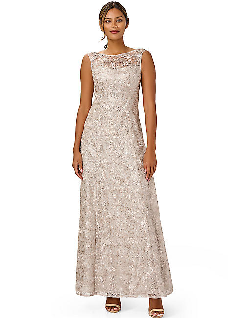 Adrianna Papell Sequin Lace Gown Kaleidoscope