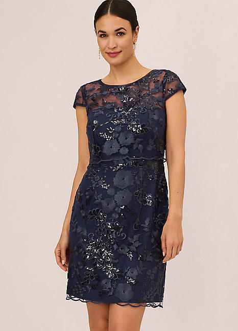 Adrianna Papell Sequin Popover Dress Kaleidoscope