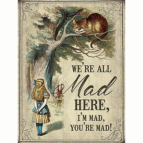 Magical Wonderland - How Do You Know I'm Mad Quote Metal Print for Sale by  maryedenoa