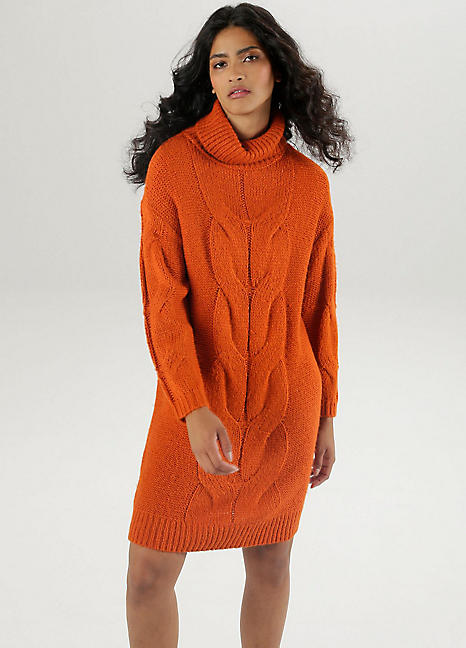 Aniston Oversize Cable Knit Dress | Kaleidoscope