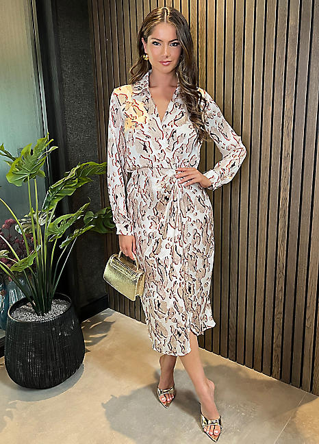 Ax Paris Blush Floral Dress Blush Floral Print Wrap Top Short