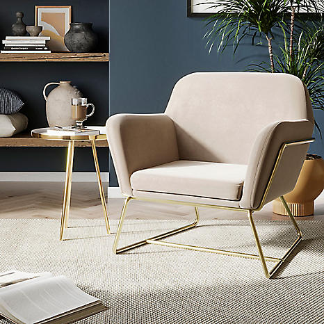 Charles Large Armchair with Frame Details