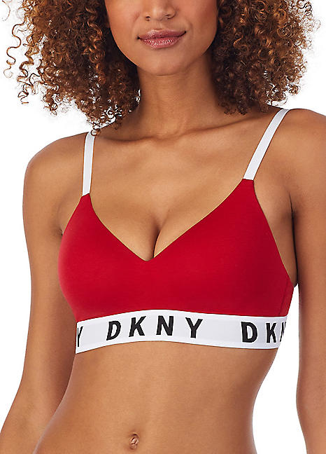 DKNY Women's Bralette Push-Up Wire Free Cozy Boyfriend < Women's