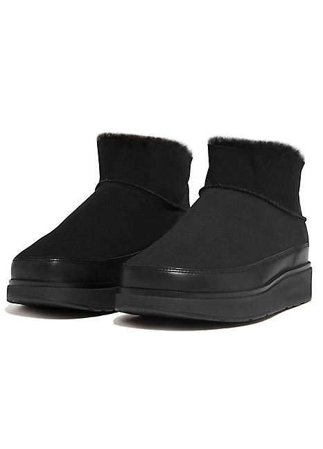 FitFlop Gen FF Black Mini Double Faced Shearling Microwobbleboard