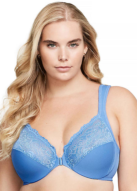 Glamorise Full Figure Plus Size Wonderwire Front Close Bra Kaleidoscope 