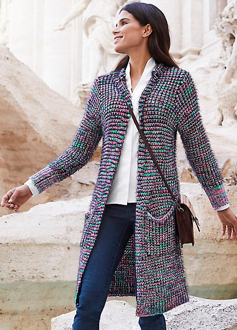 multi coloured long cardigan