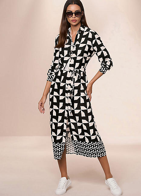 Patterned hotsell shirt dress