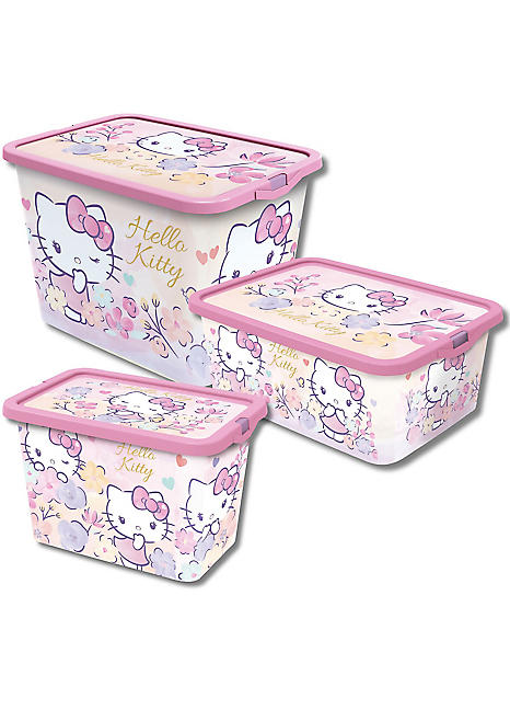 Hello Kitty Set Of 3 Hello Kitty Storage Boxes | Kaleidoscope