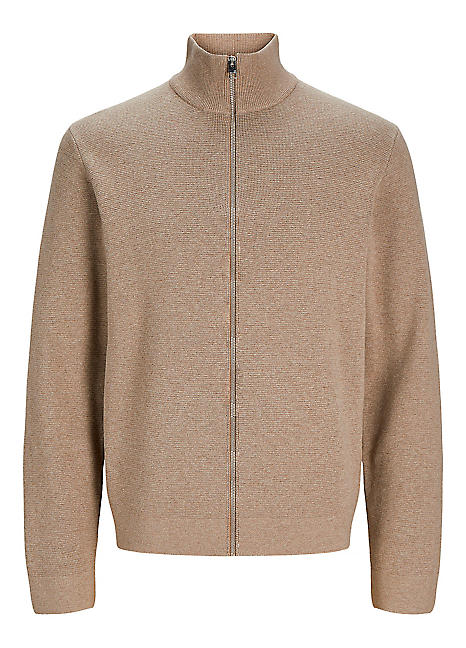 Jack & Jones Milano Stitch High Neck Cardigan | Kaleidoscope