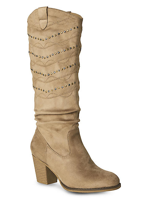 studded slouch boots