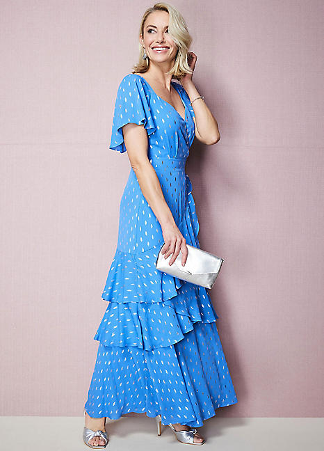 Blue spot best sale maxi dress