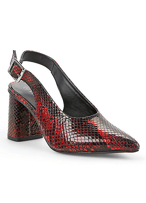 Snakeskin slingback on sale