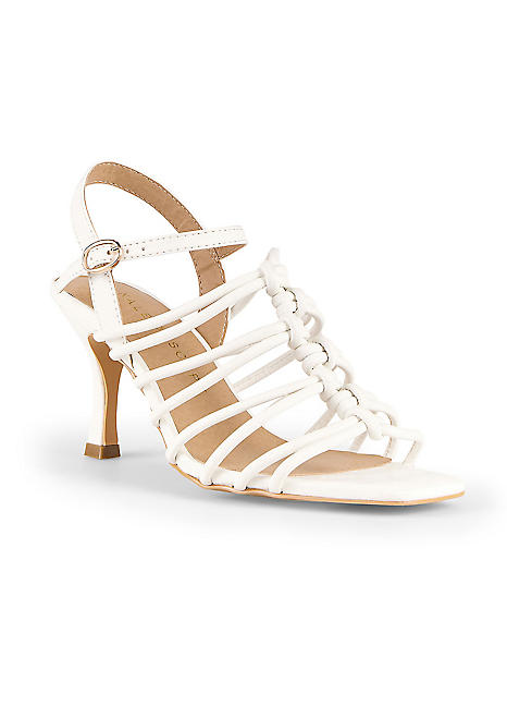 Topshop white heeled on sale sandals