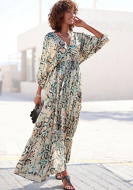 Leopard print maxi dress best sale