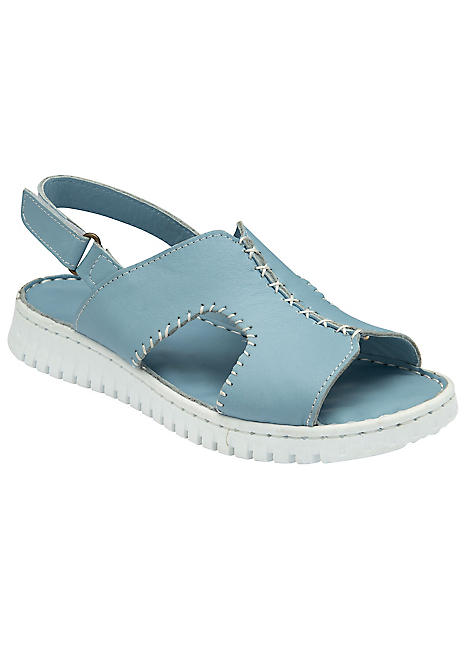 Pale blue store wedge sandals