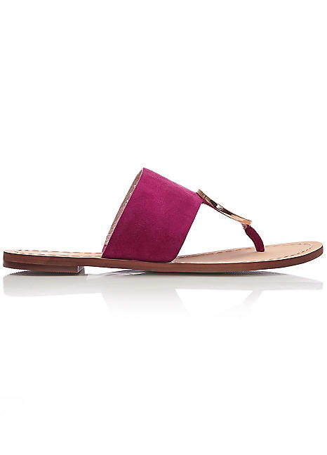 moda in pelle flat sandals