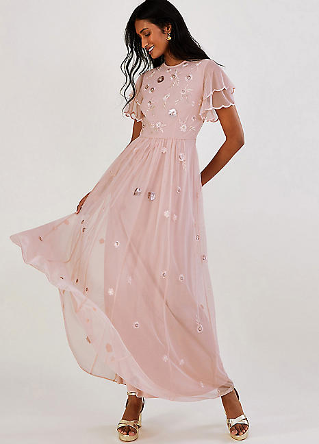 Monsoon store peach dress