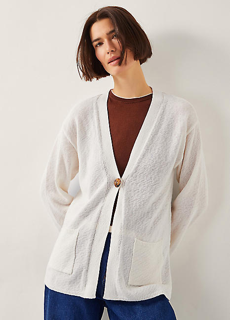 Monsoon Cloe Knit Single-Button Cardigan Kaleidoscope
