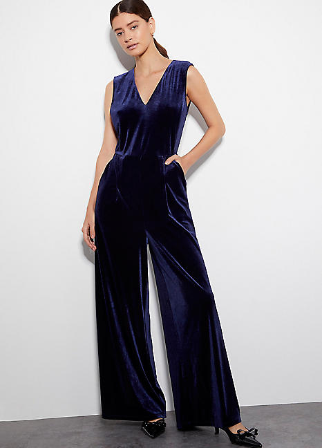 Monsoon Vayle Velvet Jumpsuit