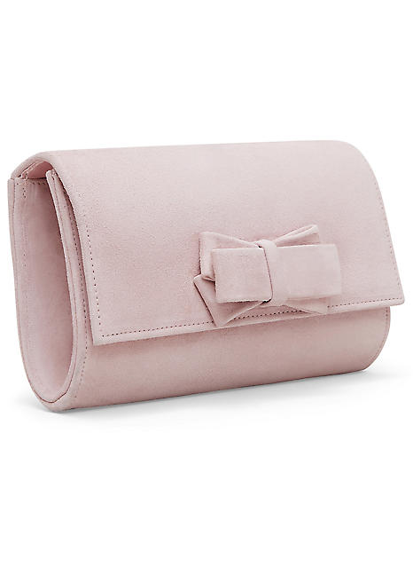 Phase Eight Dusty Pink Evening Bag Light Blue Satin Clutch Box