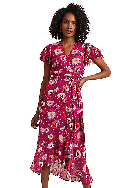 Phase Eight Nadine Ruffle Print Dress Kaleidoscope