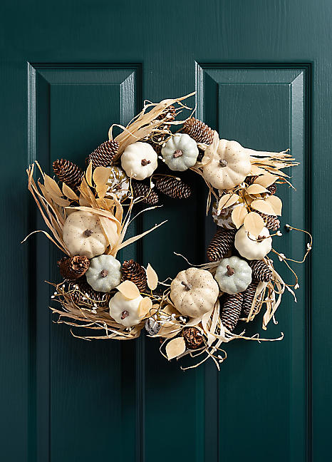 Natural retailer Pumpkin Wreath-Medium