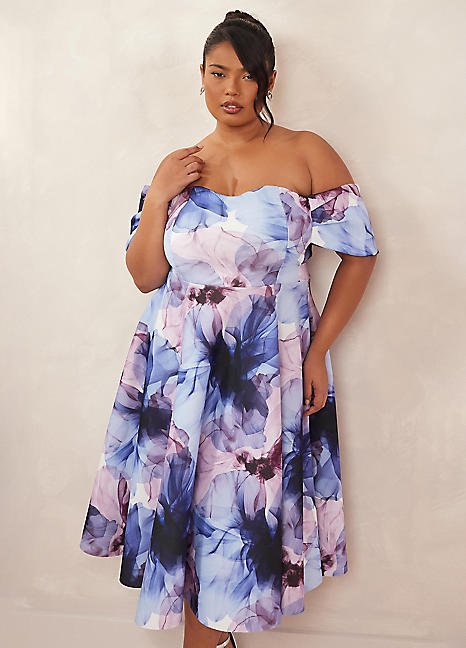 Plus Size Scuba Skater Dress With Pockets Plus Size Mini Scuba