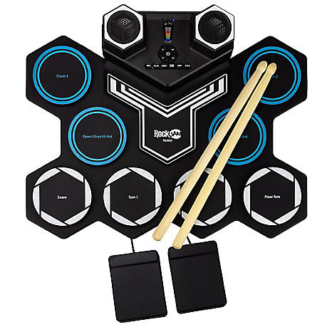 Rockjam portable rechargeable and bluetooth roll up drum store kit