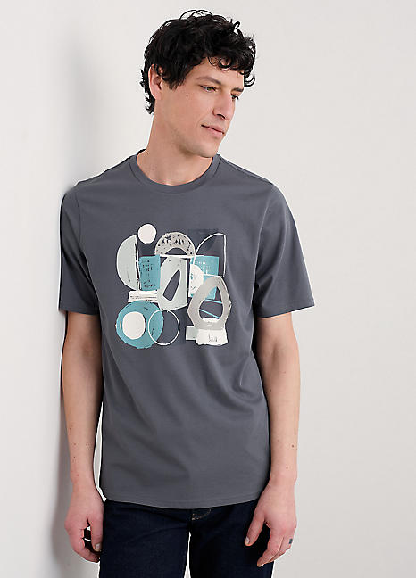 Seasalt Cornwall Men’s Midwatch T-Shirt Studio Forms Lead