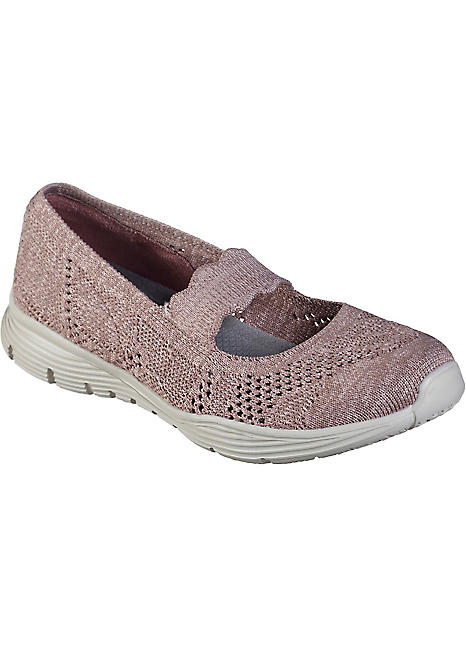 skechers woven mary janes