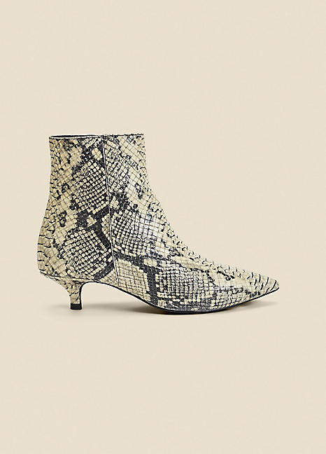 Snake print ankle boots uk online