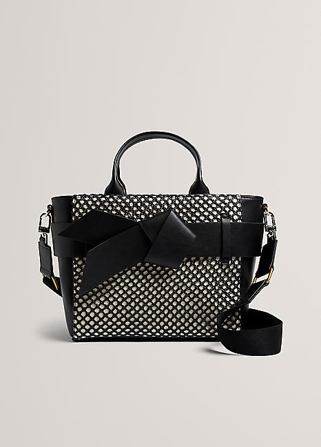 Bolso Tote Ted Baker Small Canvas Webbing Mujer Negras De Las