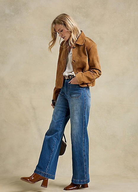 THETOE BUCKINGHAM JACKET ベージュ　S Together Tan Suede Jacket | Kaleidoscope