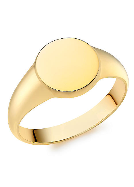 Signet ring hot sale yellow gold