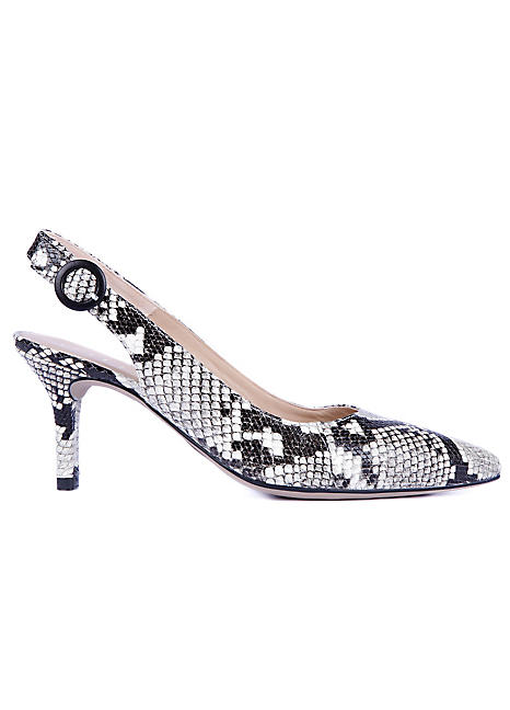 snake print slingback