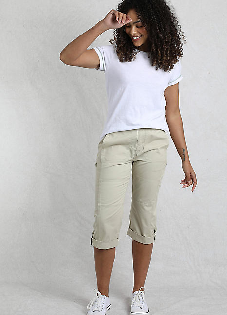 Weird Fish Salena Three-Quarter Length Trousers Kaleidoscope