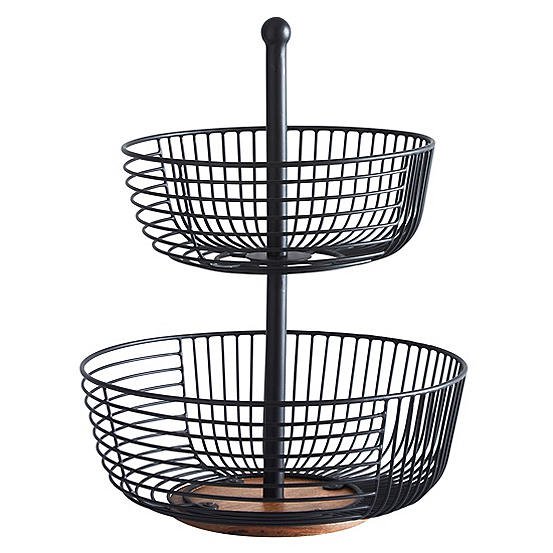 2 Tier Iron Wire Basket Kaleidoscope