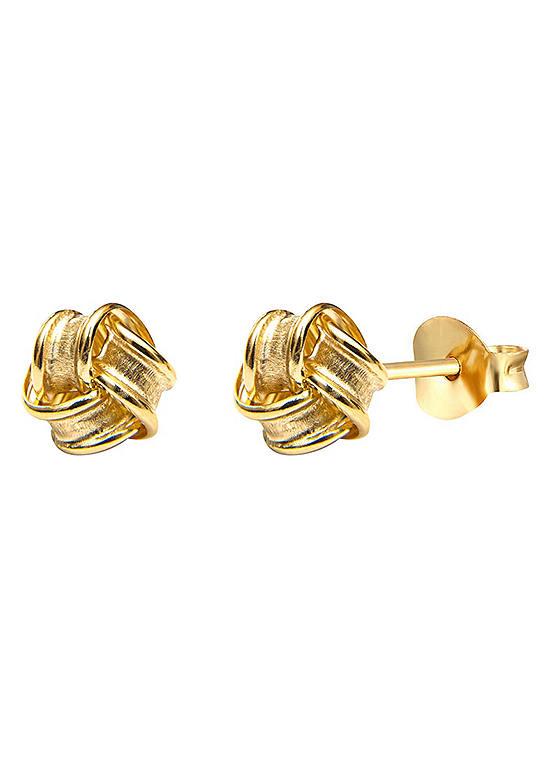 9ct Solid Gold 6 mm Triple Knot Studs