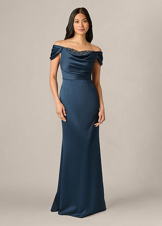 adrianna papell layered dress Bodice Gown LowStock:43562932142131