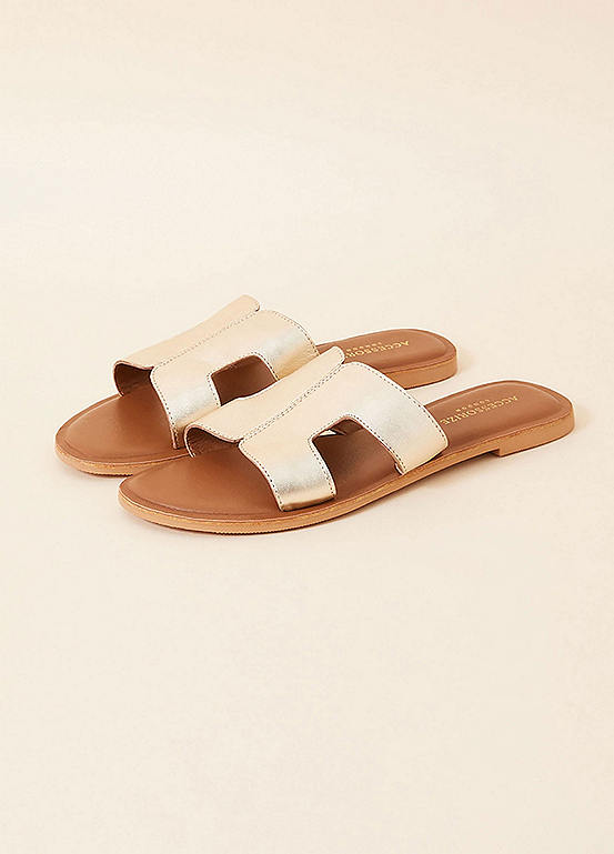 Accessorize Leather Cut-Out Detail Sliders