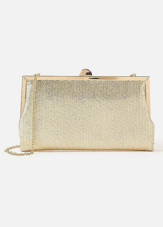 Accessorize Metallic Frame Clutch Bag Kaleidoscope