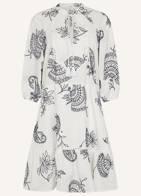 Accessorize Shell Embroidered Mini Dress Kaleidoscope