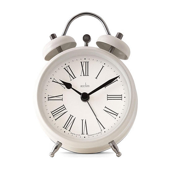 Acctim Shefford Buttermilk Cream Alarm Clock Roman Numerals