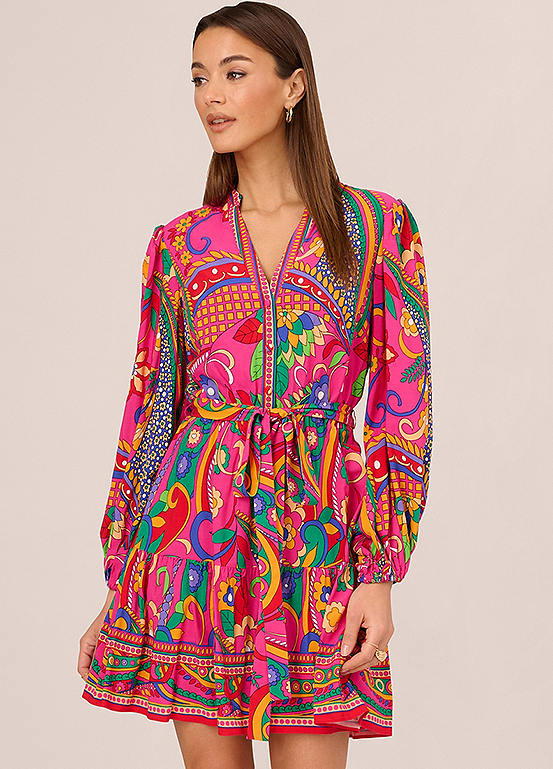 Adrianna by Adrianna Papell Printed Short Dress
